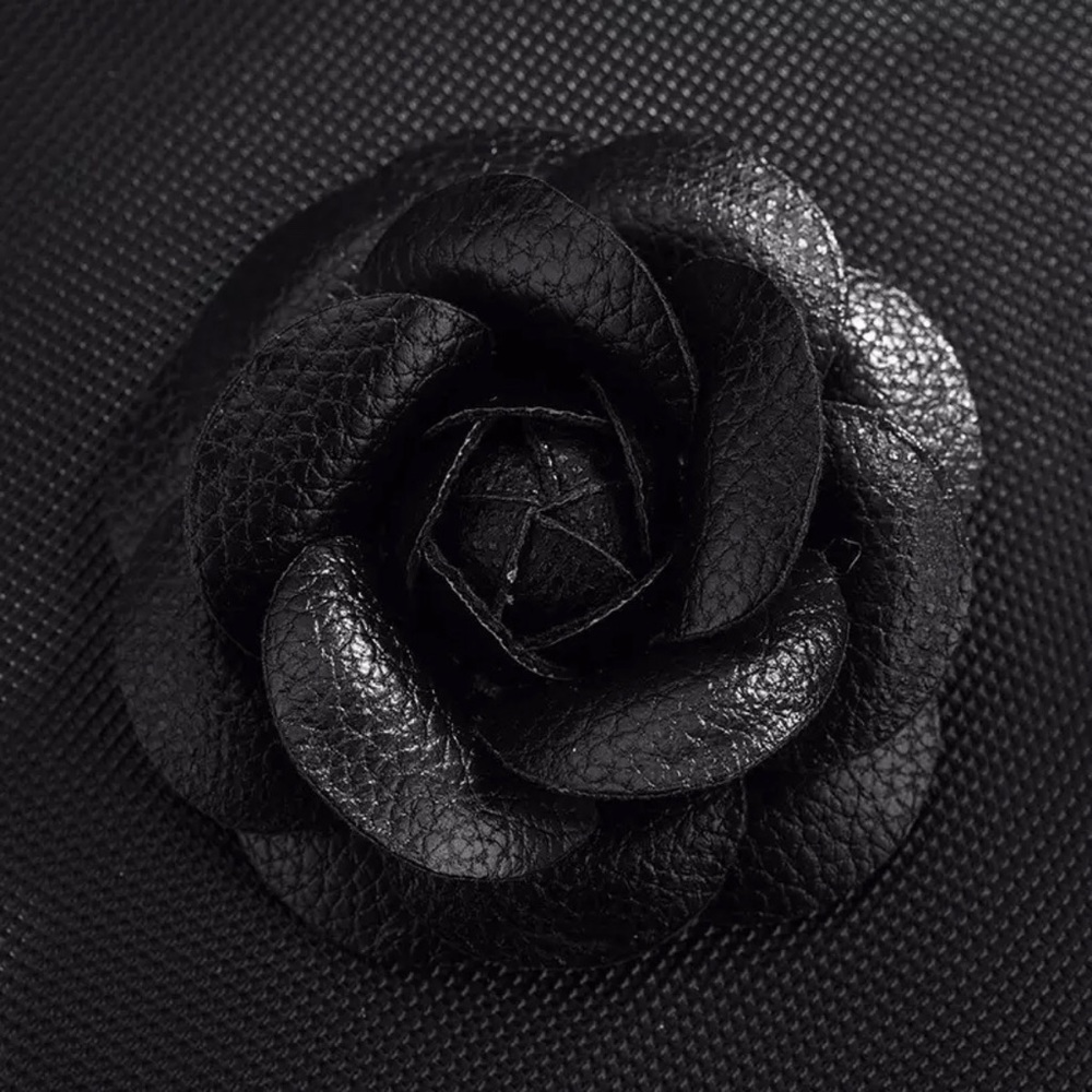 Camellia Flower Magnetic Vegan Leather Bag Charm - Picture 12 of 15